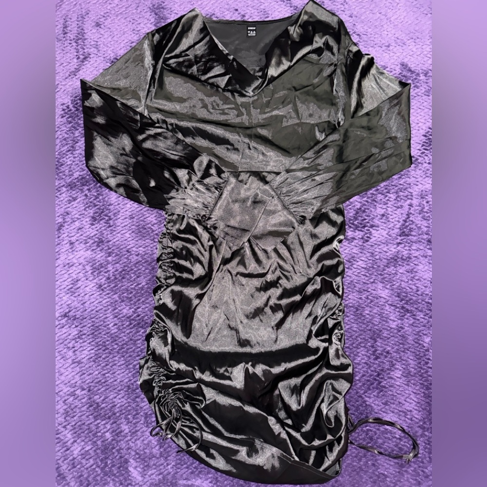 Black Satin Blouse